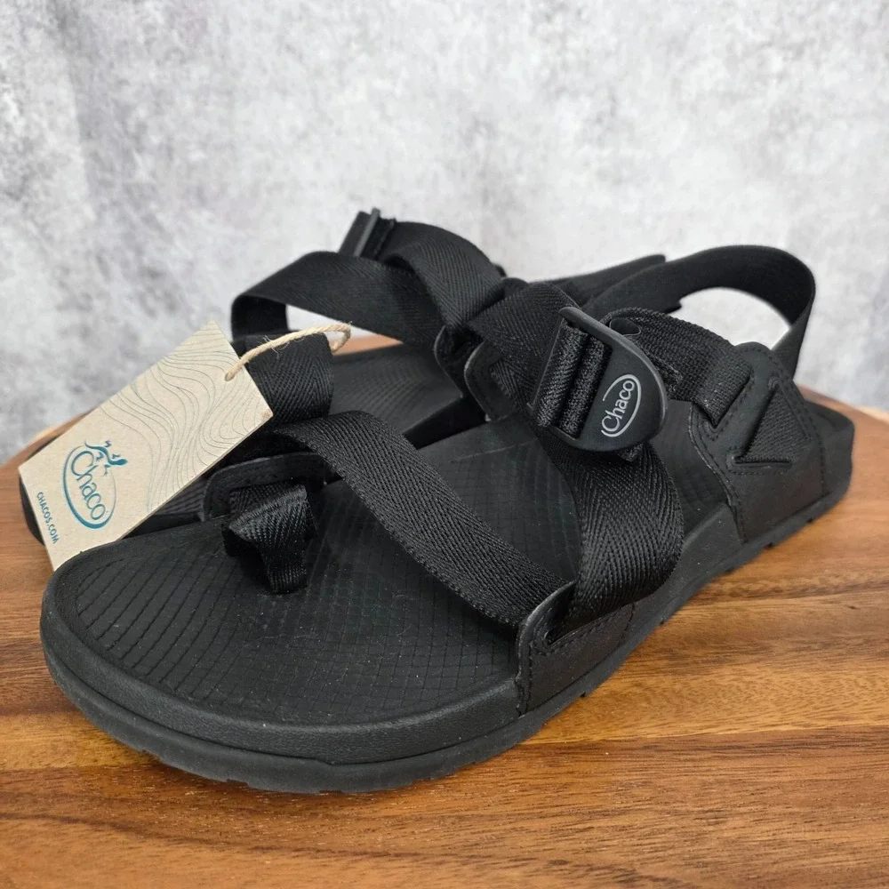 Chaco Sandals‎ Mens 11 Black Lowdown 2 Toe Loop Straps Comfort New JCH107847